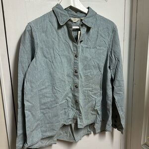 J jill chambray button down women’s shirt new with tags